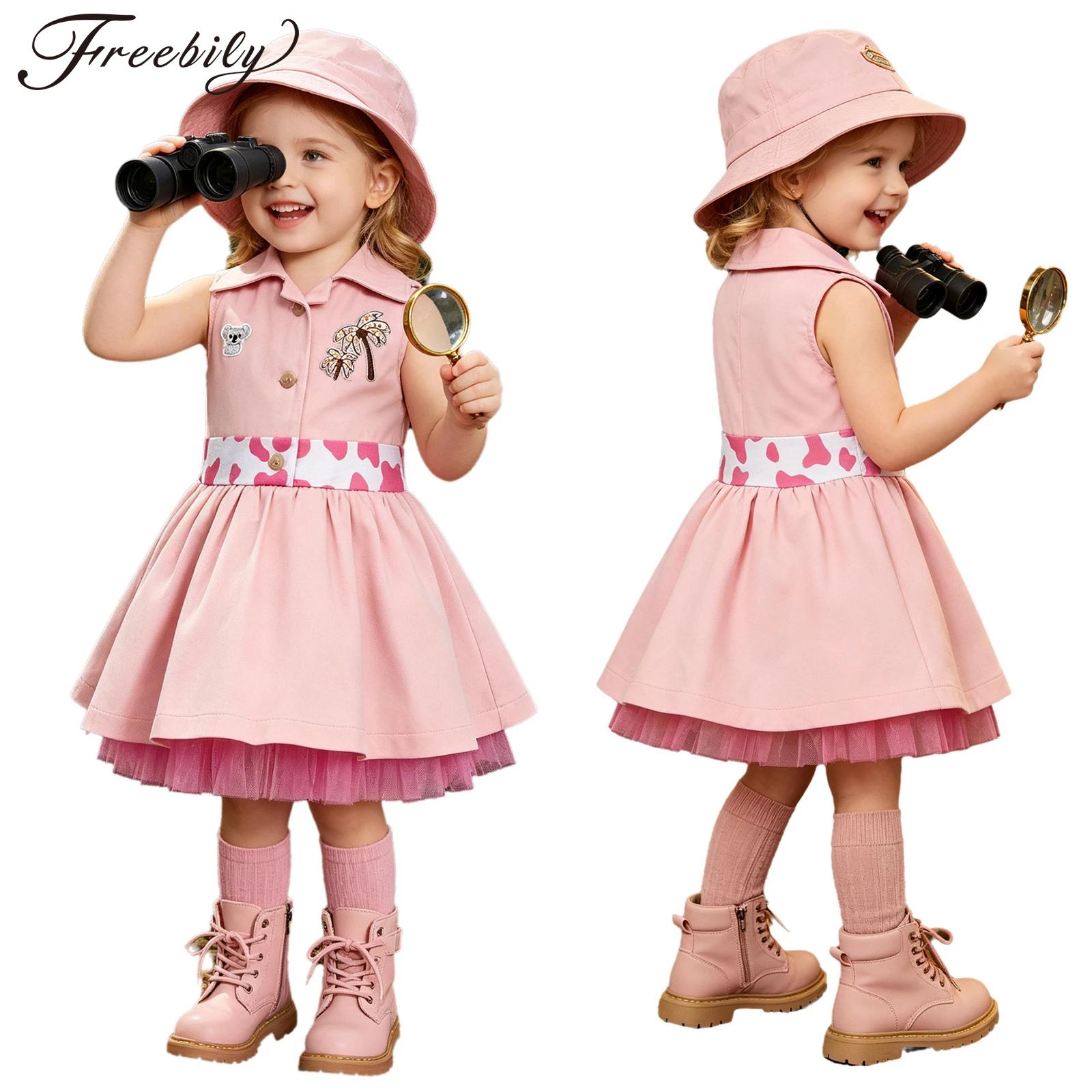 Baby Clothing Embroidery - Toddler Baby Girls Zookeeper Suit Sleeveless