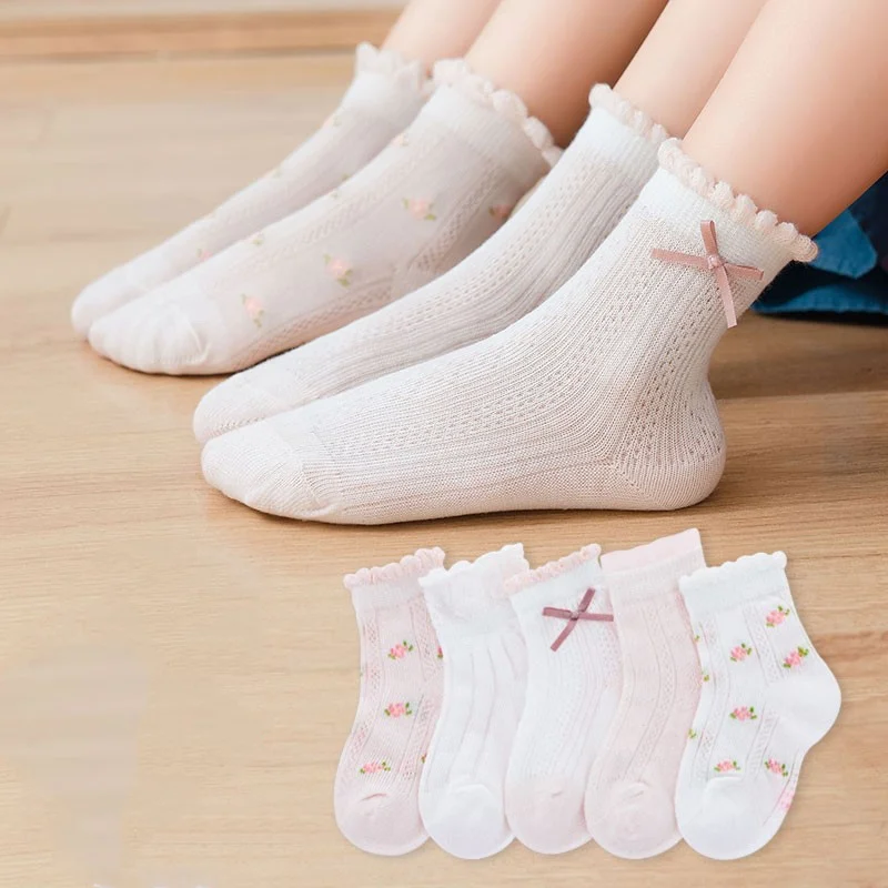Baby Clothing Patterns - Kids Socks 5 Pairs/Lot Spring Summer
