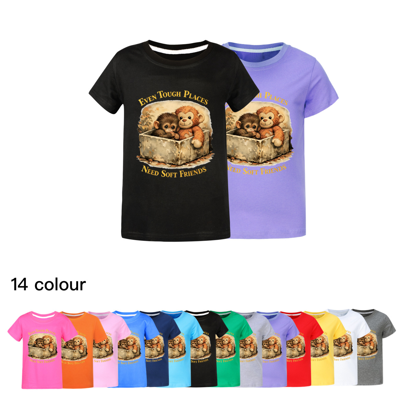 Baby Clothing Japan - Cute Monkey Punch Tshirt Kids Japan