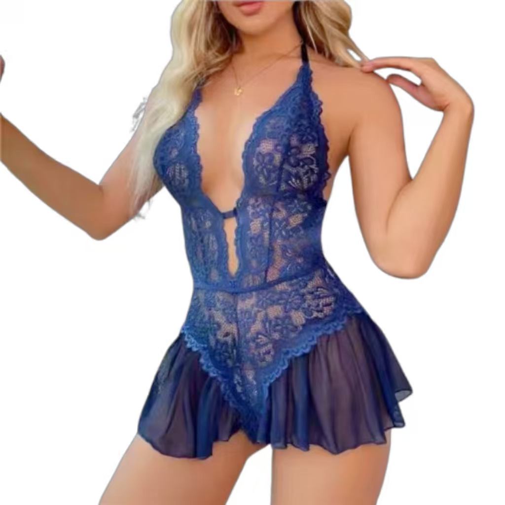 White Lace Crotchless Bra Set  - đánh giá và giá Baby Clothing Model