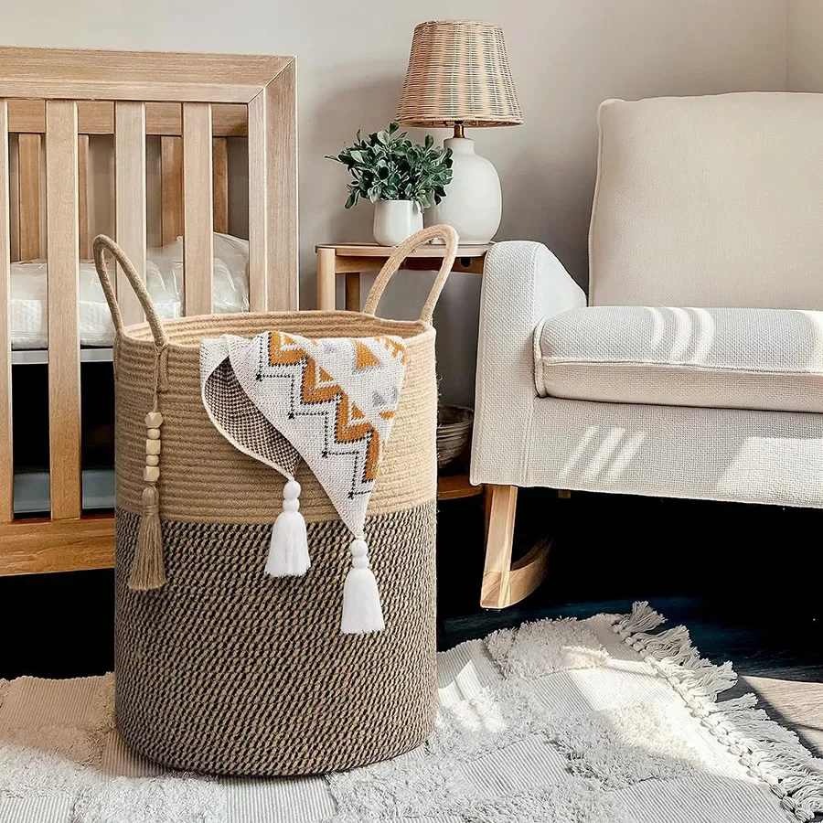 Large Storage Basket Tall Wove - đánh giá và giá Baby Clothing Hamper